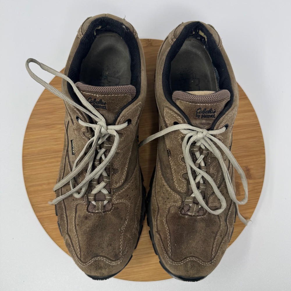 Cabelas by Meindl Pfledge Mens 11 GoreTex Suede Hiking Shoes Brown 5369-10